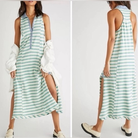 Free People Downtown Midi Dress SIZE Large - Picture 2 of 13